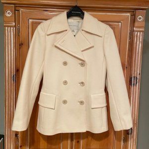 Banana Republic Cream Pea Coat
